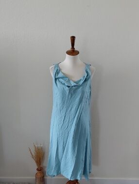 Eileen Fisher Hemp Cotton Sleeveless Midi Dress